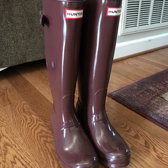 Hunter Shoes - Tall Burgundy umber Hunter boots